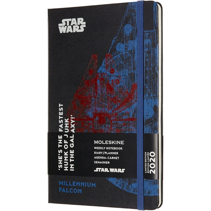 Еженедельник MOLESKINE Star Wars «Сокол тысячелетия», черный (Large) DSW12WN3Y20